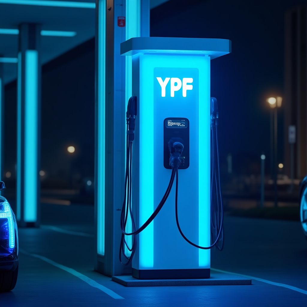 Punto de carga para vehículos eléctricos en YPF